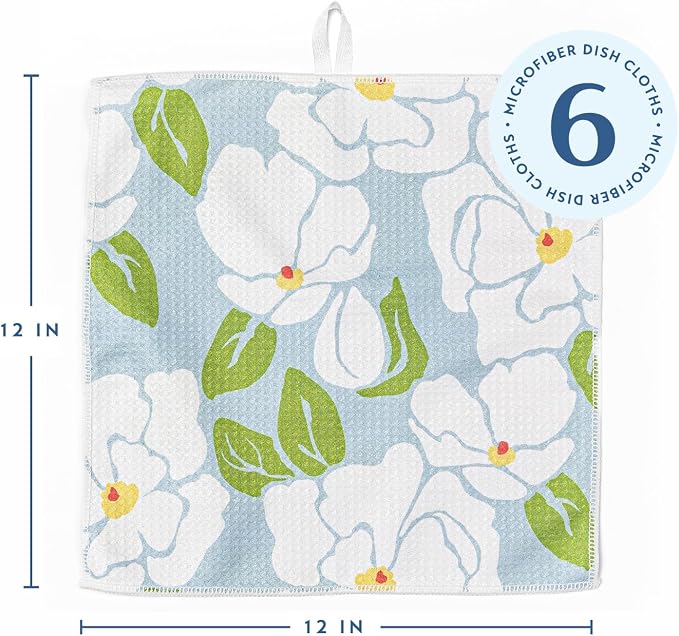 ELYN Microfiber Kitchen Dish Cloth Set, Quick-Dry & Absorbent Waffle Weave - Image 2