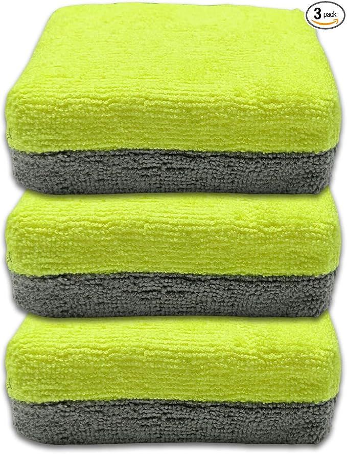 3PCS Microfiber Applicator Pads, Soft No-Scratch Car Wash Sponge, Washable by Unknown