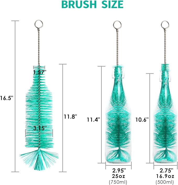 Bottle Brush, Wine Bottles, Beer Bottles, Soda Bottles, Spray Bottles, Kombucha - Image 2