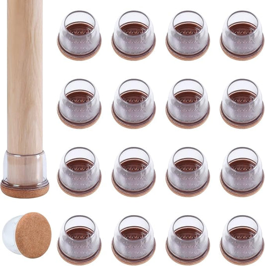 Ezprotekt 24 Pcs Clear Silicone Chair Leg Floor Protectors by VisittheEzprotekt