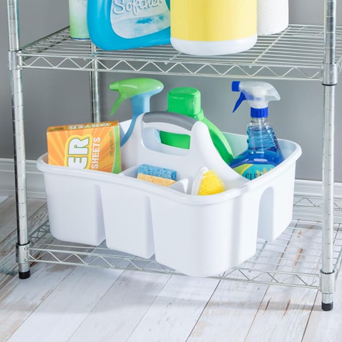 Sterilite Divided Ultra Caddy, Portable Storage to Hold Bathroom and Cleaning - Image 5