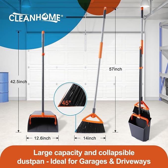 Heavy Duty Outdoor Broom and Dustpan Set - Image 6