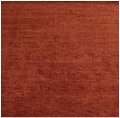 Hand Knotted Loom Wool ECO-Friendly Area Rugs - 8'x8', Square, Light Red Color, Solid Plain Design, High Pile Handmade Anti Skid Area Rugs for Living Room, Bed Room (L00111)