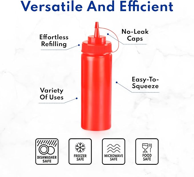 New Star Foodservice 26115 Squeeze Bottles, 8 oz - Image 6