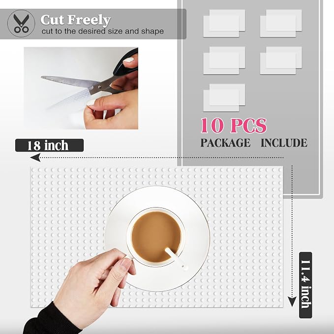 10Pcs Refrigerator Liners, Washable Fridge Liner Shelf Mats Refrigerator Pads - Image 2