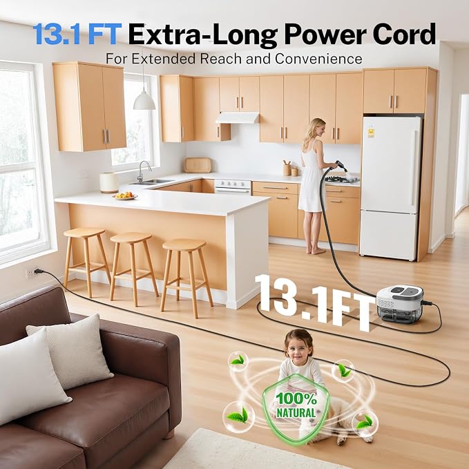 ODSD Steam Cleaner for Home & Car, 3-Level Adjustable Steamer for Cleaning - Image 5