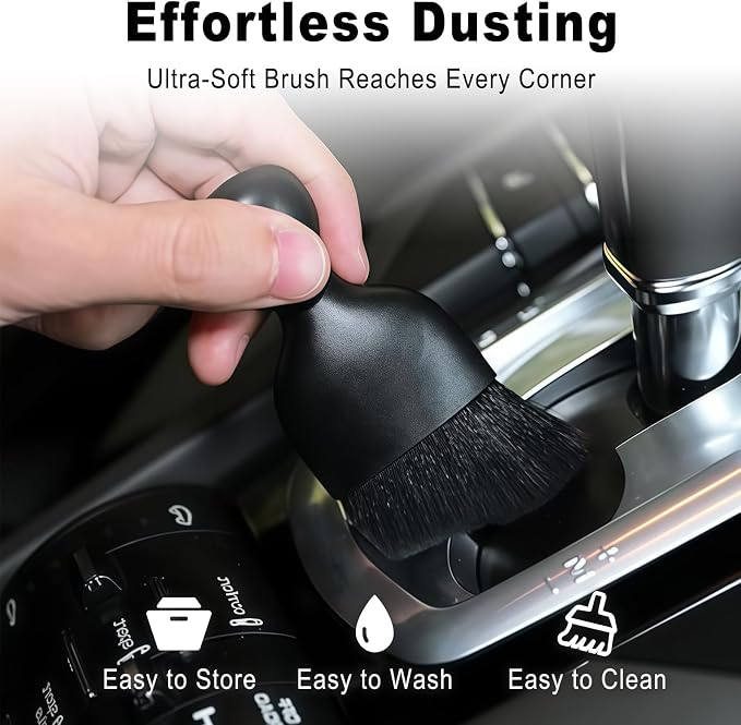 Car Detailing Brush, Deep Crevice Cleaning Soft Bristle Cleaning Brush - Image 3