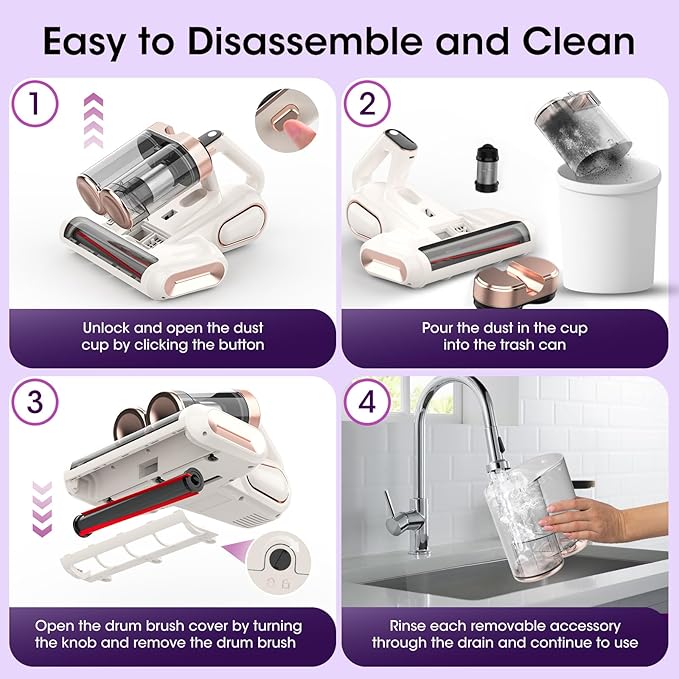 Mattress Vacuum Cleaner Cordless 16Kpa Bed Handheld Vacuum, Vacuum Cleaner - Image 7