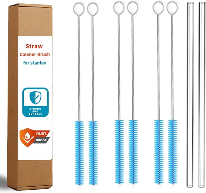 Straw Cleaner Brush for Stanley, 12 Inch Extra Long Straw Brush Cleaner by LIFEHIM