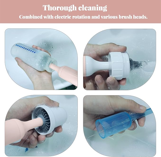 Electric Cleaning Brush with USB Rechargeable Electric Bottle Brush Cleaner and - Image 3