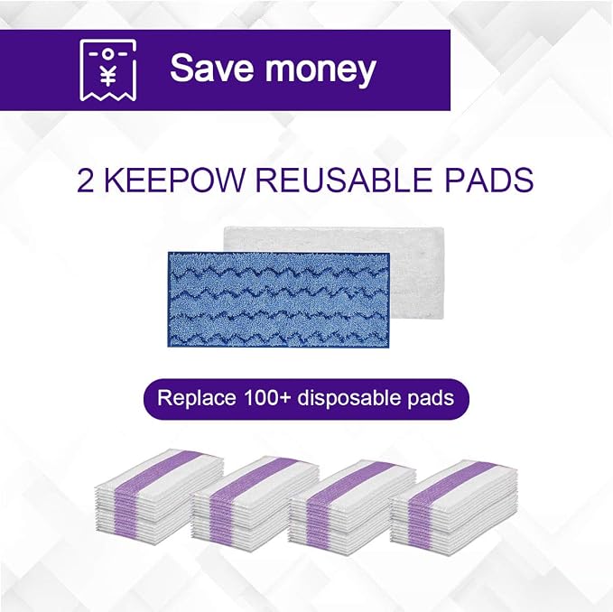 KEEPOW Reusable Mop Pads Compatible - Image 5