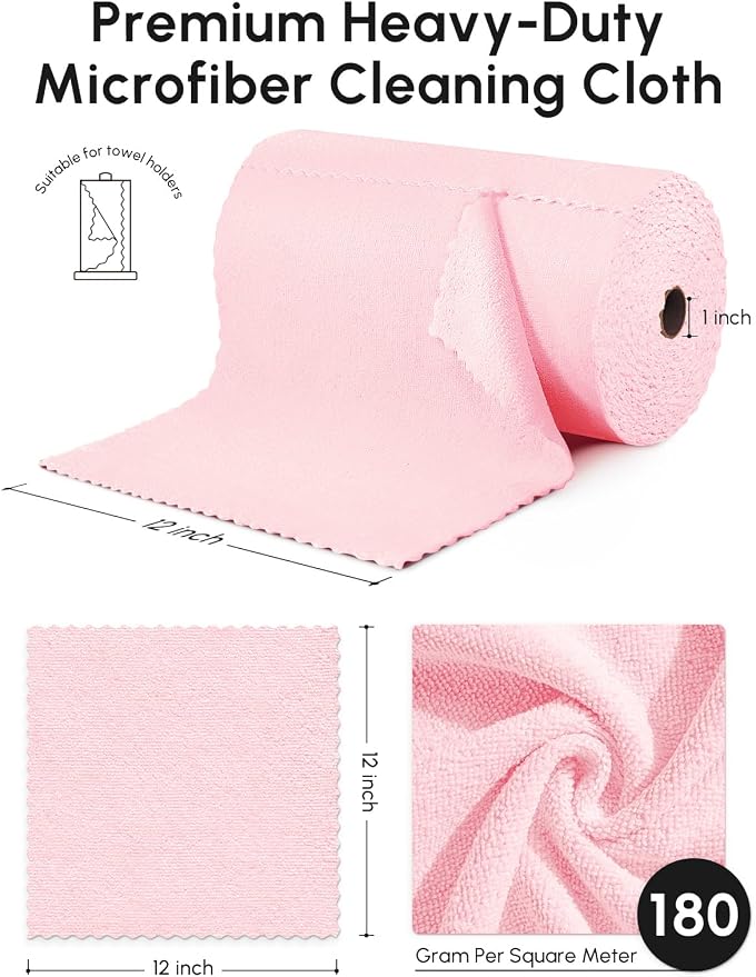 Microfiber Cleaning Cloths Roll, 225 Pack Tear Away Microfiber Towels Roll - Image 3
