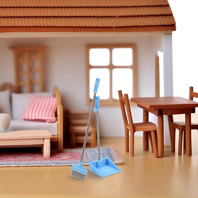 VOSAREA 1 Set Mini Cleaning Supplies Mini Dustpan and Broom Simulated - Image 5