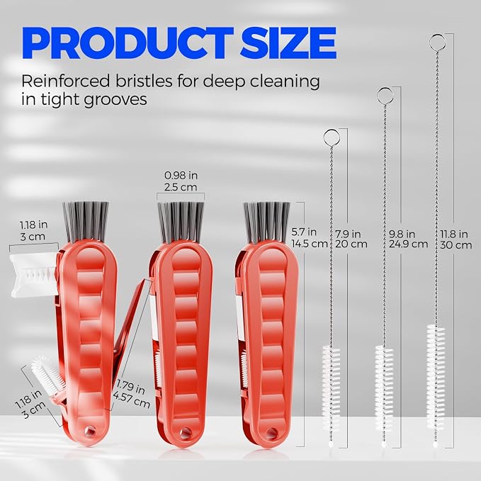 6 Pack Holikme 4 in 1 Cup Lid Cleaning Brush Set - Image 6