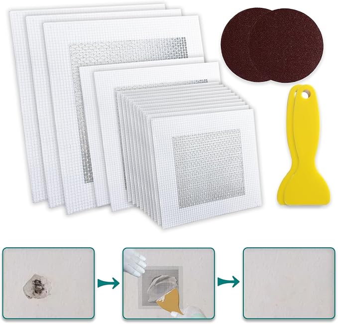 19 Pack Drywall Repair Kit for Large Holes, 2/4/6/8 Inch Dry Wall Patch Kits by Unknown