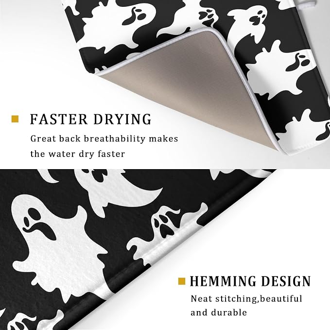 Halloween Bat Ghosts Dish Drying Mat - Image 3