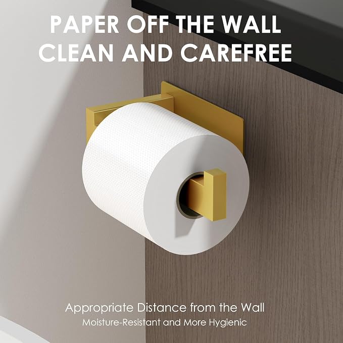 Auxmir No Drilling Self Adhesive Toilet Paper Holder, Premium Rustproof SUS304 - Image 5