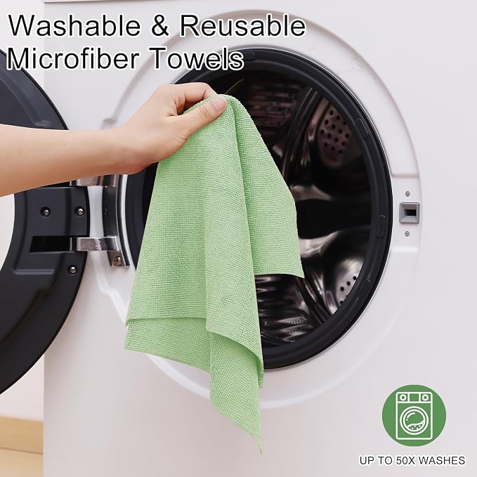 Homaxy Tear Away Dish Cloths Rolls, 40 Sheets-11.8" X 11.8", Reusable Washable - Image 6