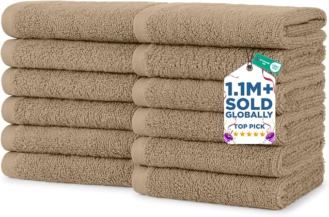 DAN RIVER 12 Pack Wash Cloths for Showering by DanRiver