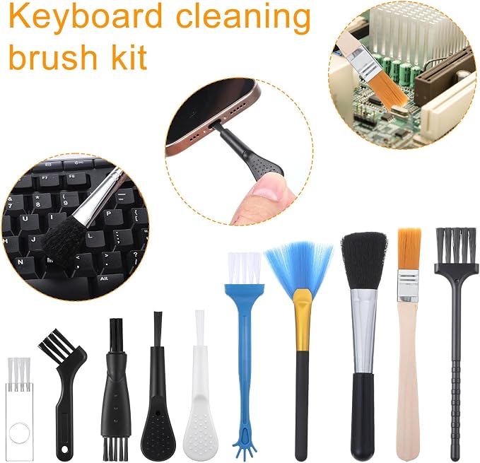 Bewudy 10 PCS Mini Keyboard Cleaning Brushes Kit, Anti-Static Electronic Dust - Image 6