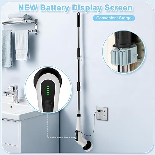 Electric Spin Scrubber, Cordless Cleaning Brush - Image 7