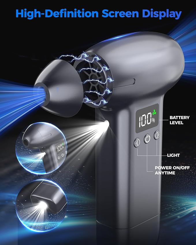 Upgraded Compressed Air Duster-300000RPM Ultra-Powerful Brushless Motor - Image 5