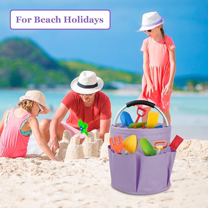 17L Purple Shower Caddy for Women, Foldable Cleaning Caddy - Image 4
