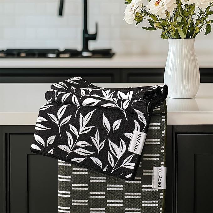RECYCO Waffle Kitchen Towel Set of 2 by RECYCOHOMECOLLECTION