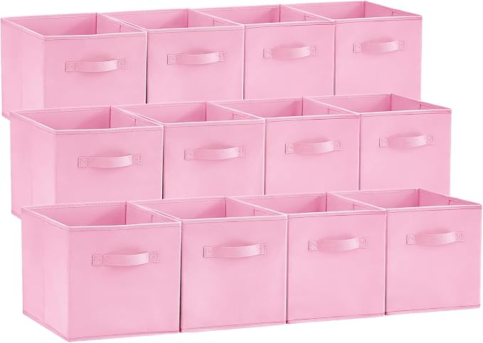 Lifewit 12 Packs Storage Cubes, 11 Inch Cube Storage Bins, Foldable Decorative by Lifewit