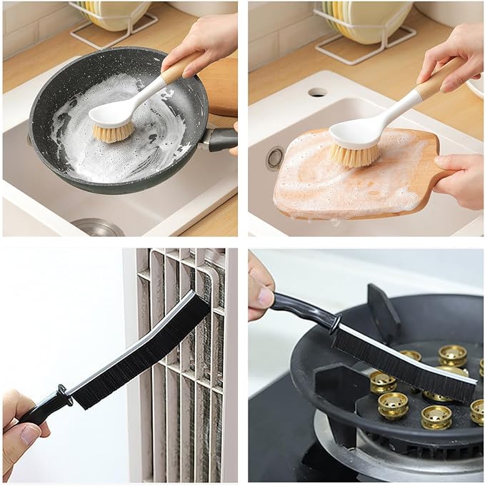 Kitchen Brush Set for Cleaning Dish, Sink and Stove, Great Cleaning Tools for - Image 2