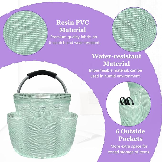 17L Cleaning Caddy for Cleaning Supplies, Foldable Tool Bucket Organizer - Image 9