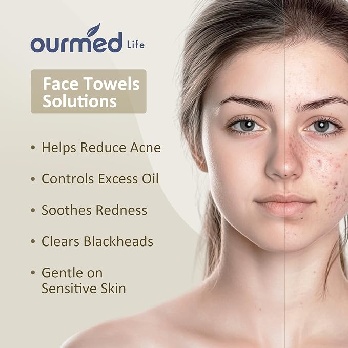 Ourmed Life Face Towels, Disposable Biodegradable Facial Towels - Image 3
