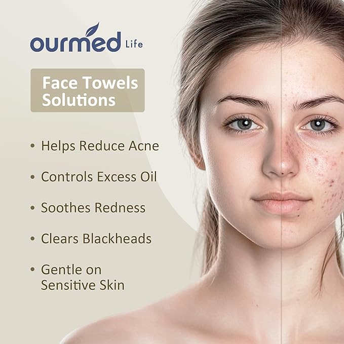 Ourmed Life Face Towels, Disposable Biodegradable Facial Towels - Image 3