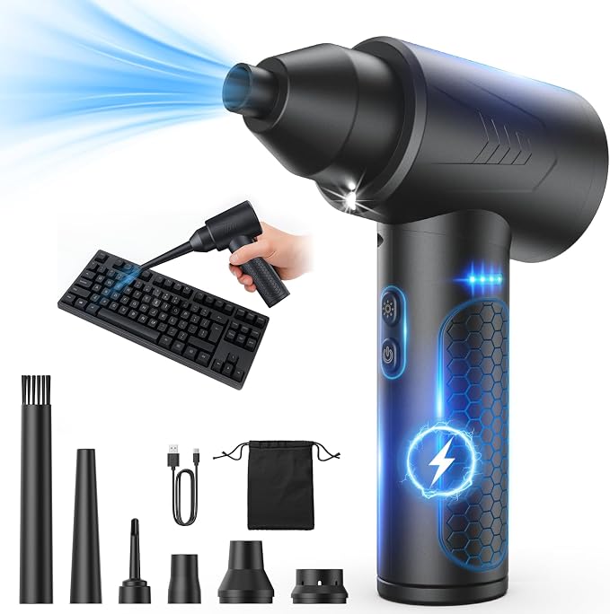 Electric Air Duster – 150000RPM Powerful Compressed Air Duster by LOXP
