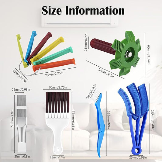 6 Pcs Radiator Comb Tool Set, Air Conditioner Repair Cleaner Kit - Image 2