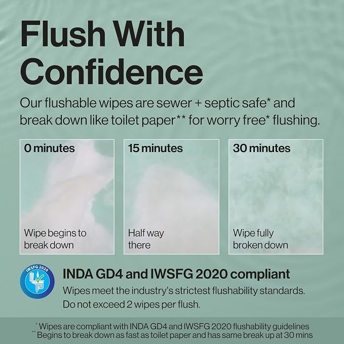 The Honest Company Hypoallergenic Flushable Wipes - Image 4