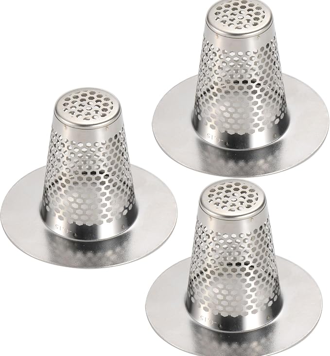 Bathroom Sink Drain Strainers for 1.1"-1.25" Depth Than 1.6" Drain Hole Catcher by Anteecana