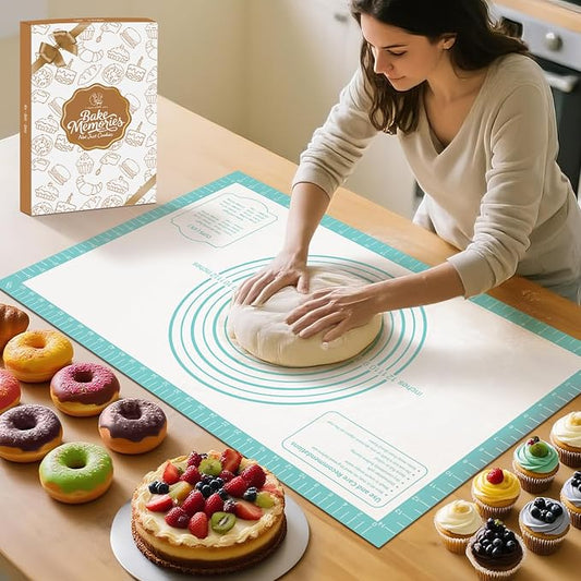 Non stick Silicone Pastry Mat, Dough Mat by MimekitchenKitchenHelper