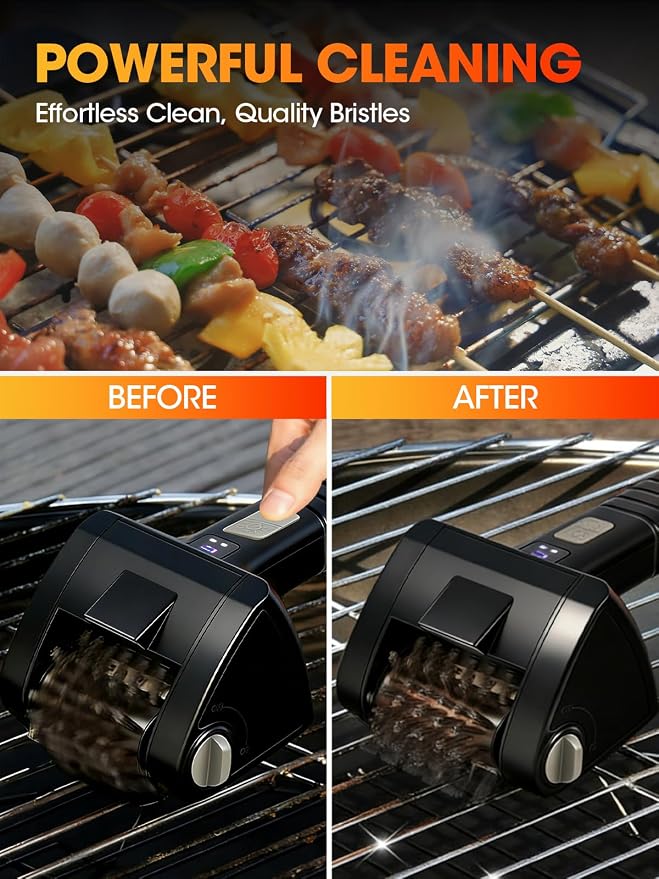 Electric Grill Brush, Cordless Rechargeable BBQ Cleaner, 2-Speed Control - Image 5
