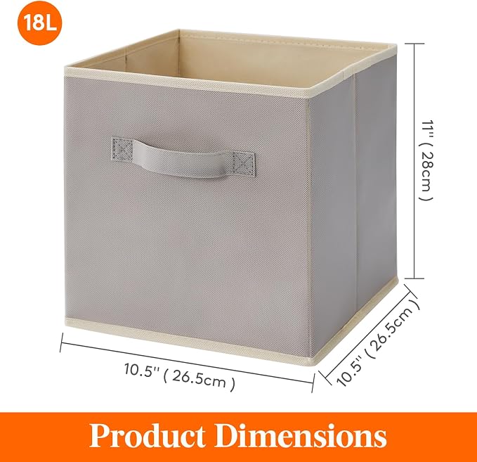 Lifewit 11 Inch Cube Storage Bins, 8 Packs Storage Cubes Foldable Decorative - Image 5