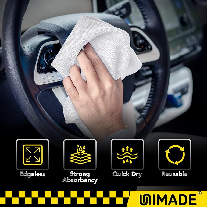 Shop Towels, 100 Pack Commercial Grade Work Rags Microfiber Towels - Image 6