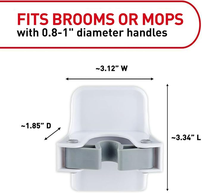 Command Broom Grippers, 3 Hangers and 6 Strips, Damage-Free Mop and Broom - Image 5