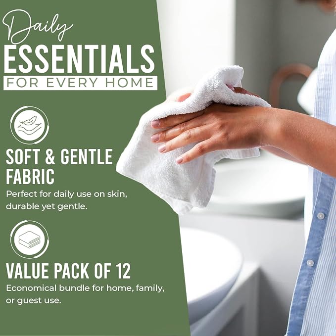 DAN RIVER 12 Pack Wash Cloths for Showering - Image 6