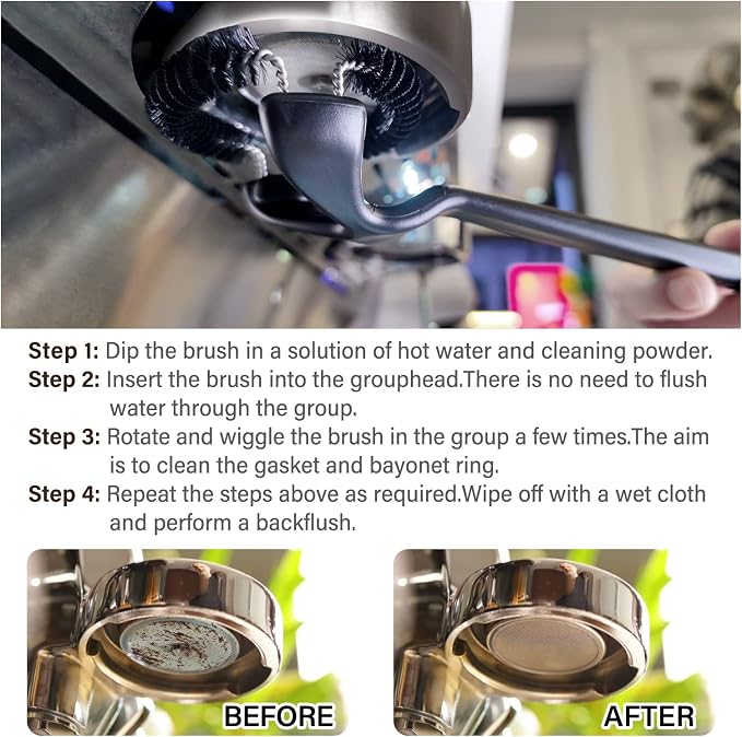 Espresso Coffee Machine Cleaning Brush, 58mm Group Head Portafilter Brush - Image 4