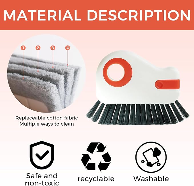 2 Sets Window Track Cleaner Tools, 2-in-1 Groove Cleaning Brush - Image 3