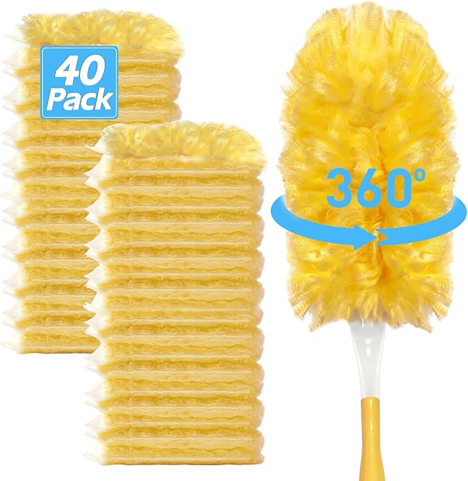 Heavy Duty Duster Refills for Swiffer Duster | 360° Unscented Disposable by EKACO