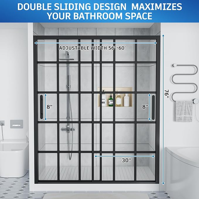 Shower Door, Double Sliding Shower Doors - Image 8