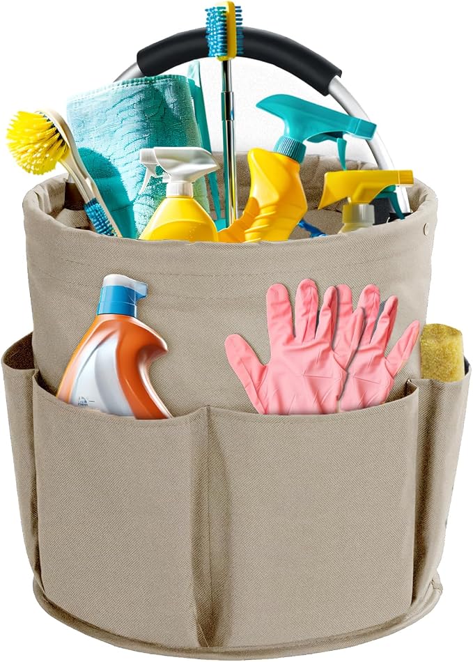 Cleaning Caddy with Handle, Cleaning Products Organiser, 17L Foldable Storage by Bototack