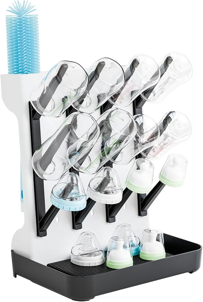 SuoXing Baby Bottle Drying Rack Space Saving, Countertop Vertical Bottle Rack by SuoxingStorage