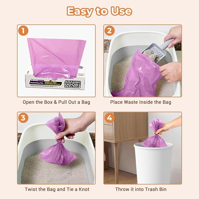 Odor Sealing Small Trash Bags Home & Food Use XS-220 Count Disposable Bags - Image 5